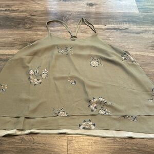 Army green tank top